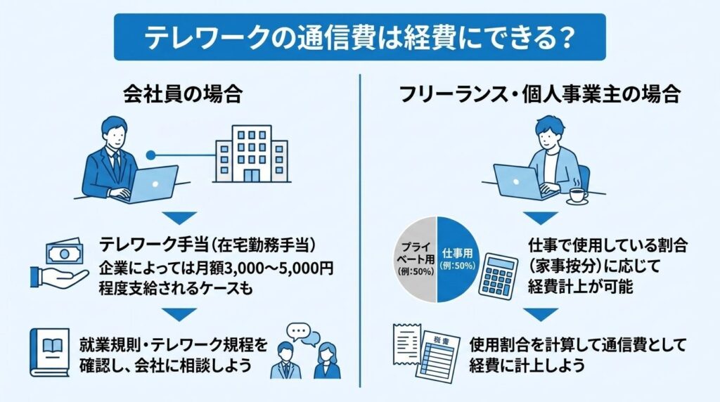 テレワーク_通信費は経費にできる？