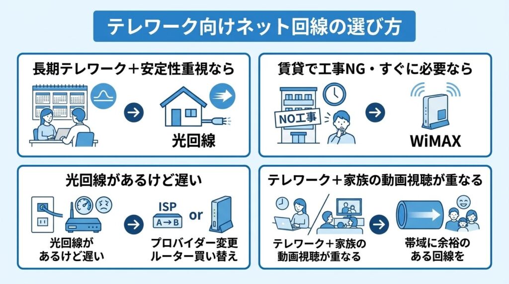 テレワーク向け_ネット回線の選び方