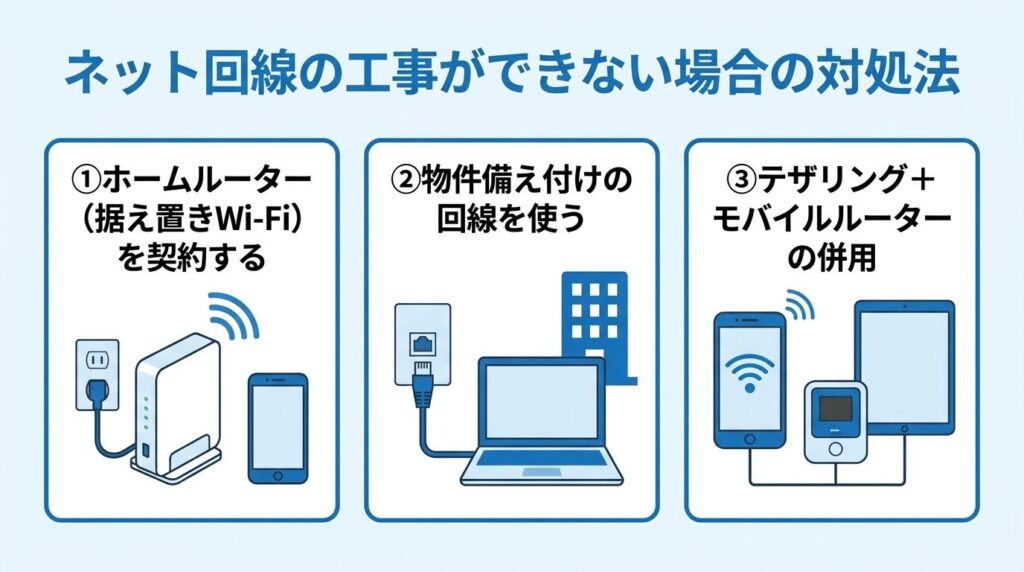 同棲_ネット回線の工事ができない場合の対処法3つ