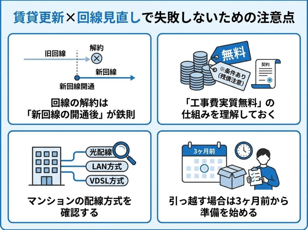 賃貸更新×ネット回線見直しで失敗しないための注意点