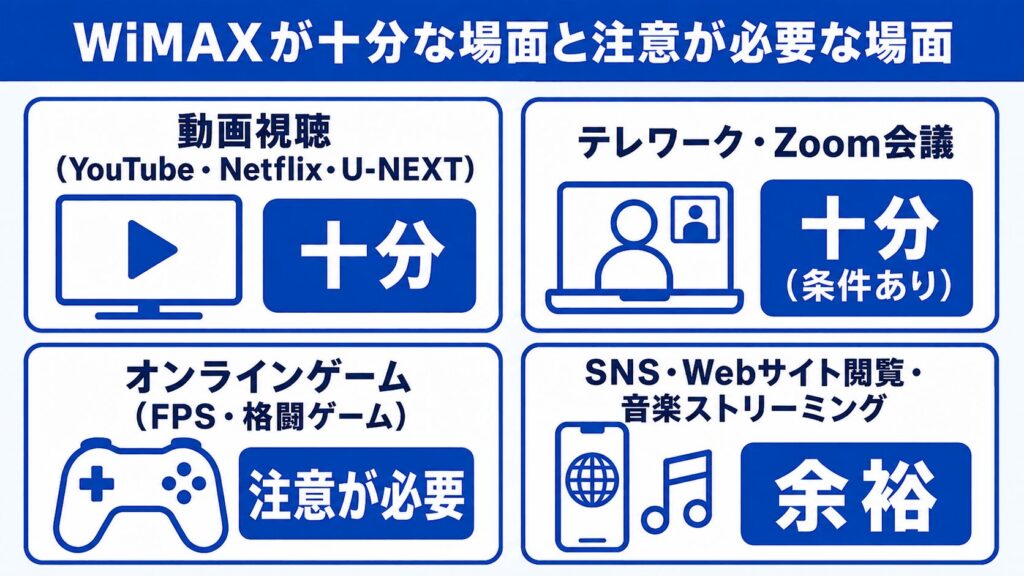 WiMAX_十分な場面と注意が必要な場面