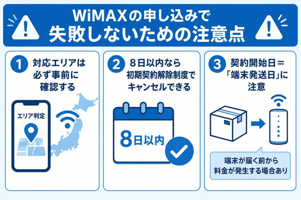 WiMAX_申し込みで失敗しないための注意点3つ