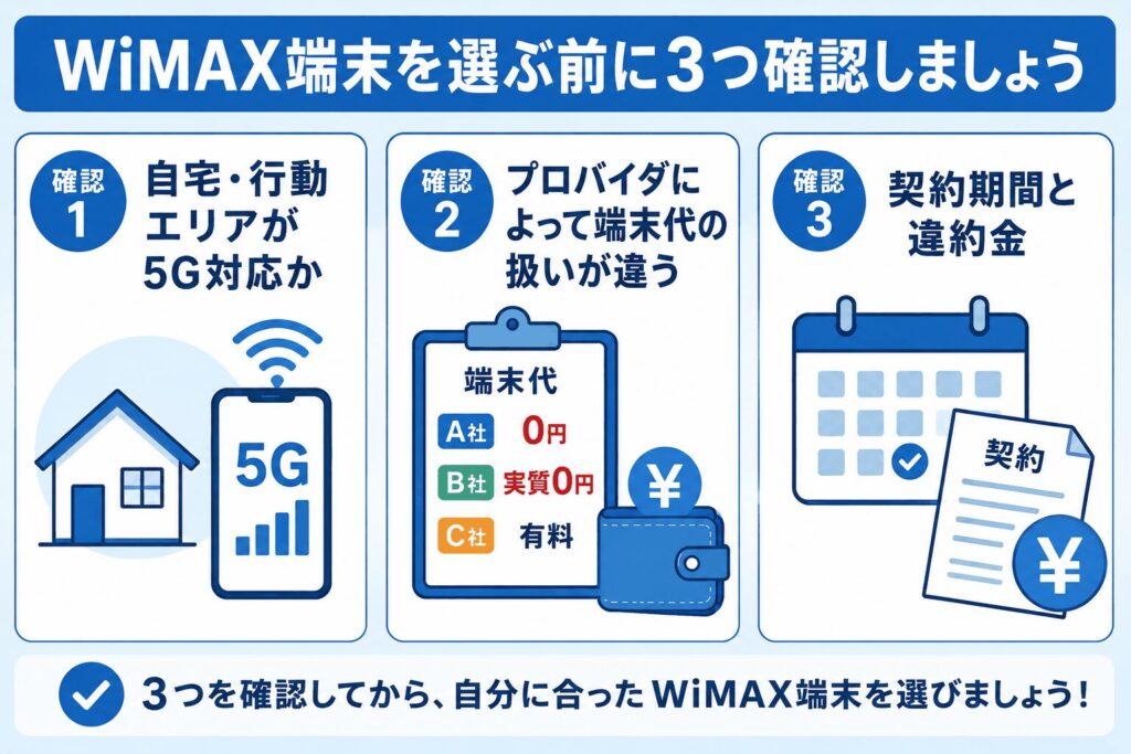WiMAX_端末を選ぶ前に3つ確認しましょう
