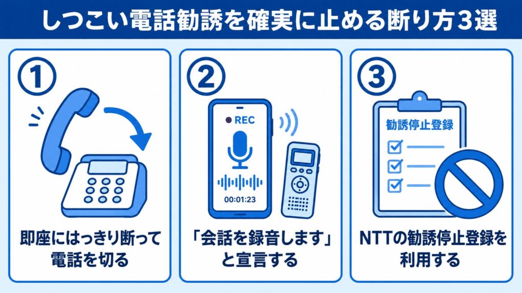 光回線_電話勧誘のしつこい断り方_効果的なフレーズ集