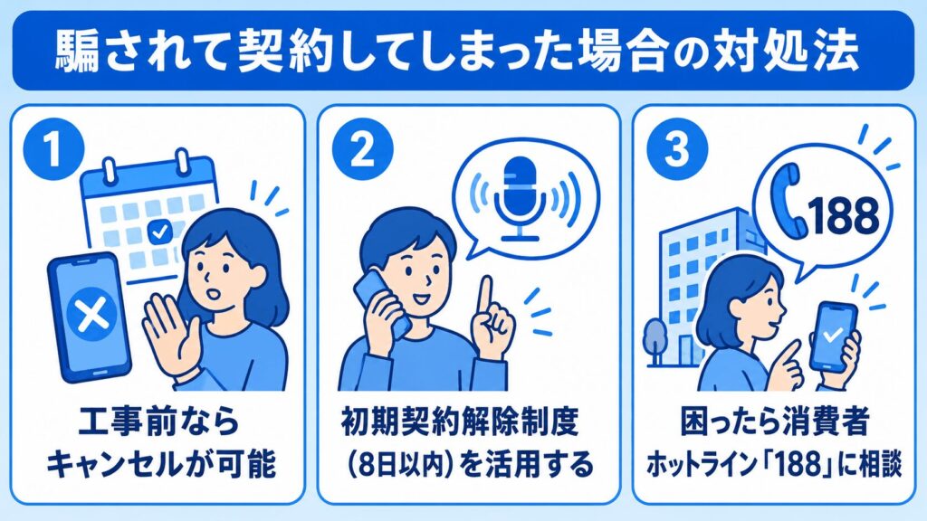 光回線_騙されて契約してしまった場合の対処法3つ