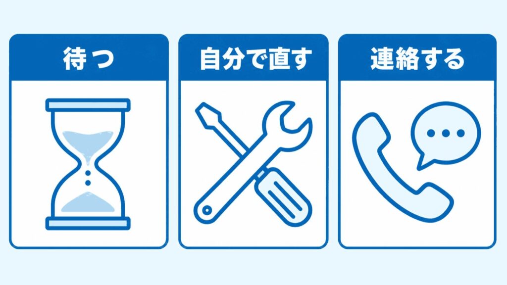 v6プラスつながらない_3つの行動